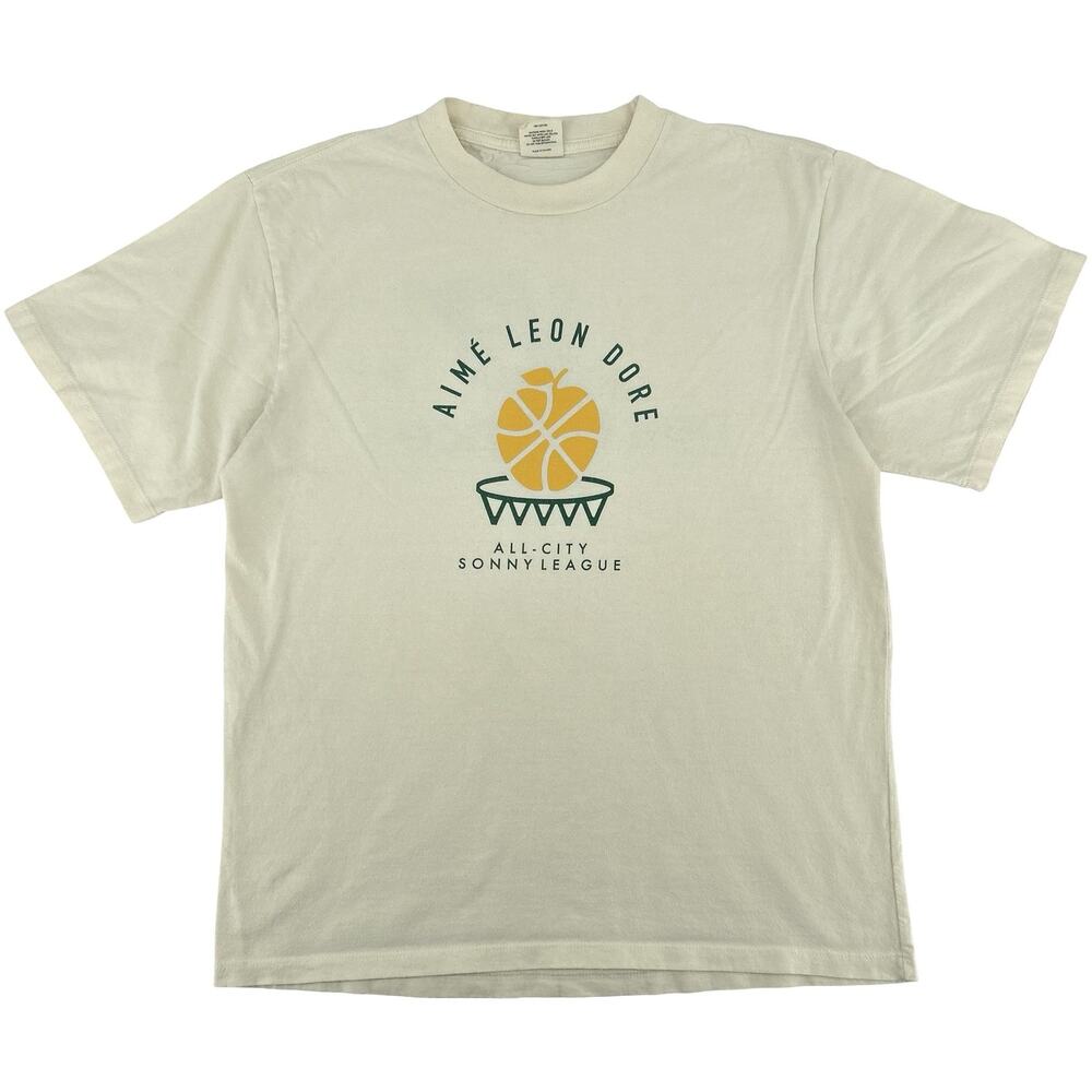 Men's Cream Aime Leon Dore x New Balance SONNY League Tee Graphic T Shirt Sz S
